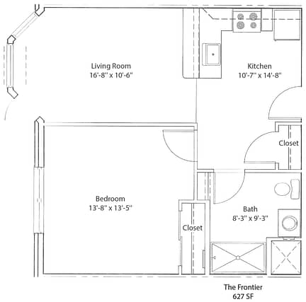 Frontier apartment floor plan