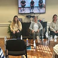 Physical therapy students from Mary Baldwin University lead exercise and Zumba classes.